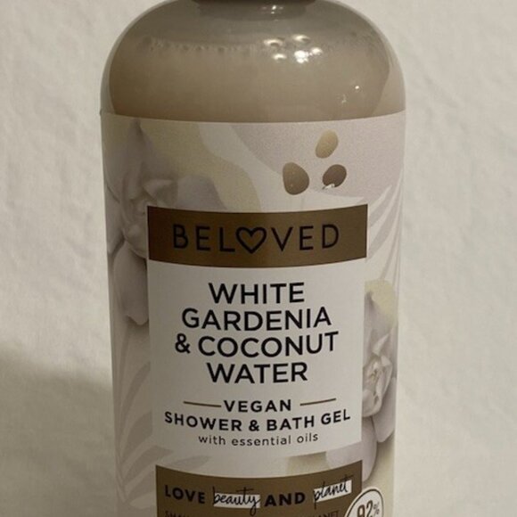 Beloved White Gardenia & Coconut Water Shower Bath Gel 11.8oz vegan hard to find - Picture 2 of 3